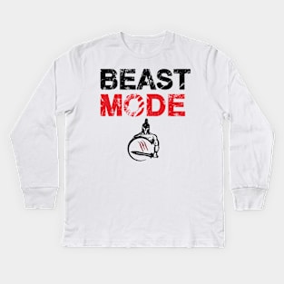 Beast mode activate Kids Long Sleeve T-Shirt